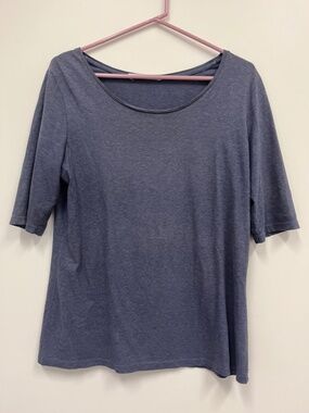 Peruvian Connection elbow length sleeve 100% pima cotton tee Tee  size M